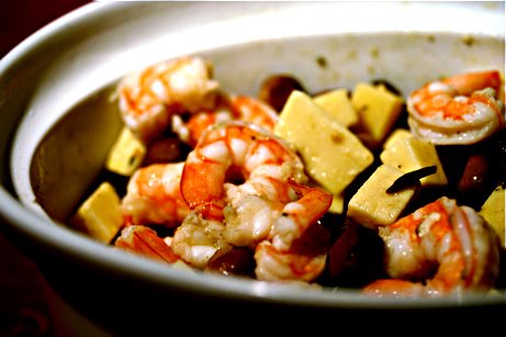 Fava Beans with Cheese & Shrimp