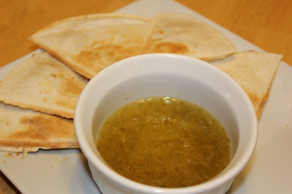 Peach and Brie Quesadillas with Lime Dipping Sauce